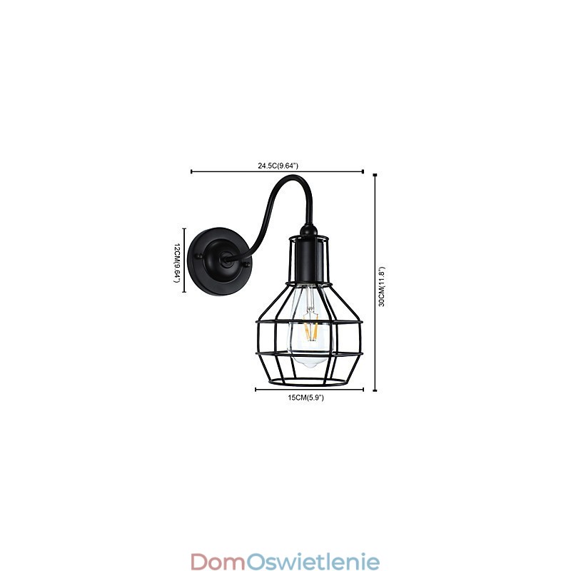 Kinkiet Kinkiety Ścienne Żelazo Ścienne Lampy Głupi Czarny Miecz Świetlny Lampa Na Ścianie
