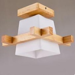Nowoczesna chińska lampa salon sypialnia lampa gankowa lampa gankowa drewniana sztuka