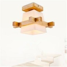 Nowoczesna chińska lampa salon sypialnia lampa gankowa lampa gankowa drewniana sztuka