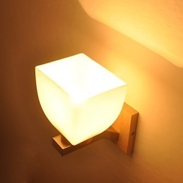 Prosta lampa ścienna, lampka nocna, biurko z kloszem szklanym i litego drewna do sypialni, komody, salonu, pokoju dziecięcego, akademika, stolika kawowego, biblioteczki