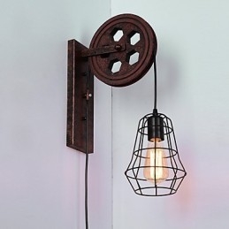 Kinkiet przemysłowy retro żelazny kreatywny osobowość podnośna lampa ścienna