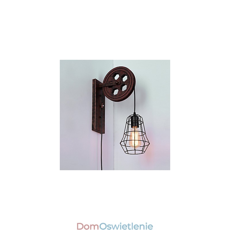 Kinkiet przemysłowy retro żelazny kreatywny osobowość podnośna lampa ścienna