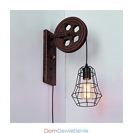 Kinkiet przemysłowy retro żelazny kreatywny osobowość podnośna lampa ścienna Kinkiet przemysłowy retro żelazny kreatywny osobowość podnośna lampa ścienna