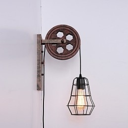 Kinkiet przemysłowy retro żelazny kreatywny osobowość podnośna lampa ścienna