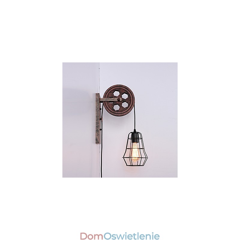 Kinkiet przemysłowy retro żelazny kreatywny osobowość podnośna lampa ścienna