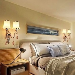 Nowoczesna, galwanizowana cecha do ochrony oczu kryształowych, oświetlenie ścienne Ambient Light