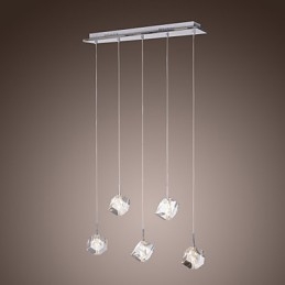 Nowoczesna współczesna lampa wisząca Crystal Chrome Island