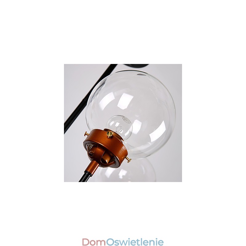 Nowoczesny kreatywny żyrandol z kutego żelaza przywracający starożytne sposoby szklana kula molekularna magiczna fasola droplight