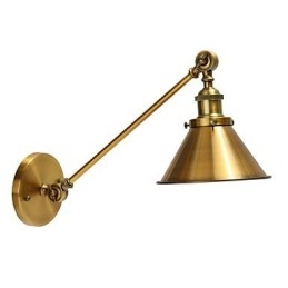 Vintage Metalowy Kinkiet Ścienny Zamontowany Retro Industrialny Klosz Lampy Ściennej Regulowane Oświetlenie Nocne