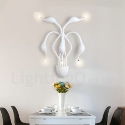 Swan Head Modern Contemporary Multi Colors Ambient Light Kinkiety ścienne Kinkiet