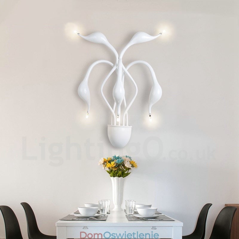 Swan Head Modern Contemporary Multi Colors Ambient Light Kinkiety ścienne Kinkiet