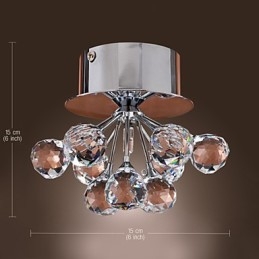 Nowoczesny współczesny kryształowy mini styl chromowany metalowy montaż podtynkowy
