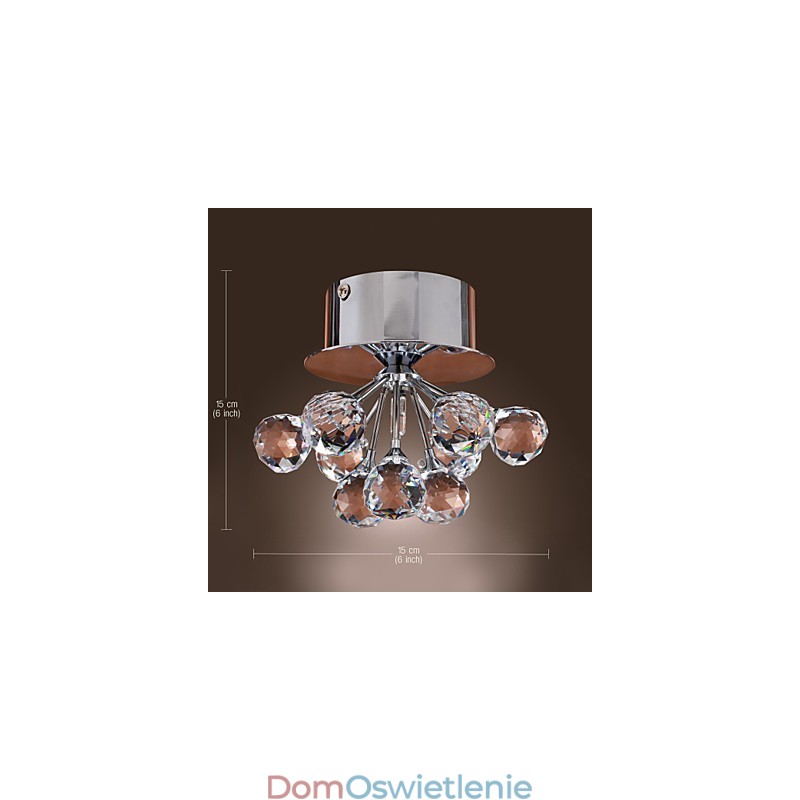 Nowoczesny współczesny kryształowy mini styl chromowany metalowy montaż podtynkowy