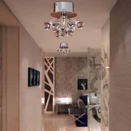 Nowoczesny współczesny kryształowy mini styl chromowany metalowy montaż podtynkowy