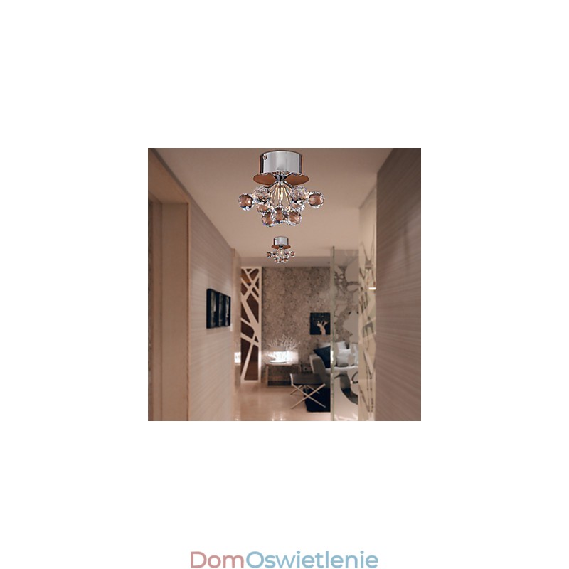 Nowoczesny współczesny kryształowy mini styl chromowany metalowy montaż podtynkowy