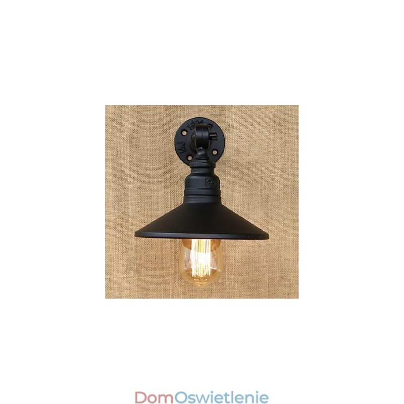 Kinkiet ścienny w stylu industrialnym Nordic Water Pipe Wall Light Black