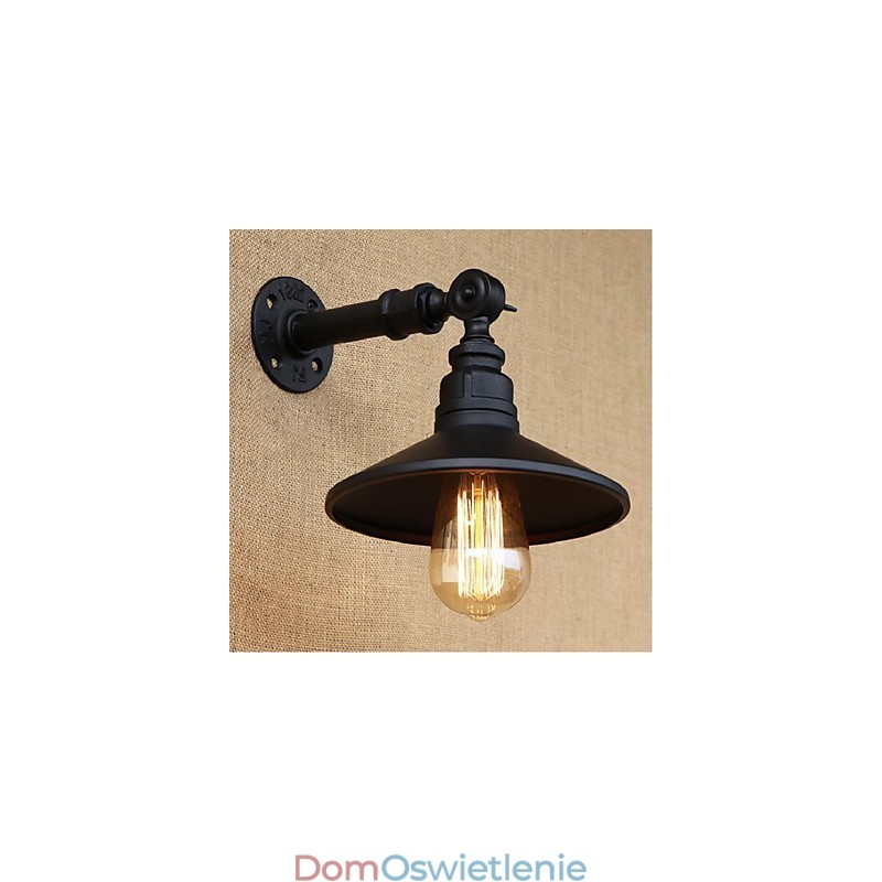 Kinkiet ścienny w stylu industrialnym Nordic Water Pipe Wall Light Black