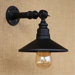 Kinkiet ścienny w stylu industrialnym Nordic Water Pipe Wall Light Black