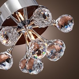 Nowoczesny współczesny kryształowy mini styl chromowany metalowy montaż podtynkowy