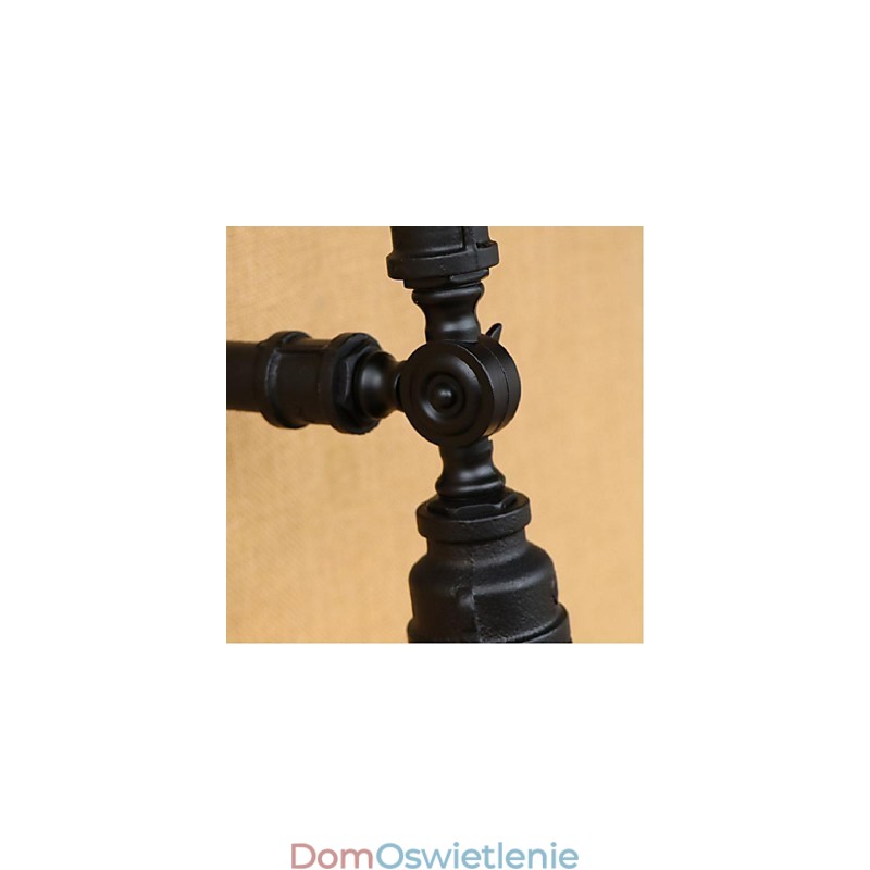 Cecha malowania rustykalnego domku dla kinkietów ściennych z oświetleniem otoczenia, czarny