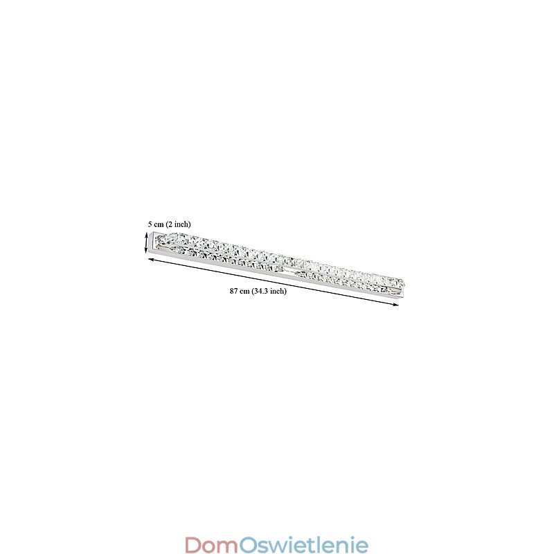 Długa wysokiej jakości lampa lustrzana do łazienki, metalowa i kryształowa lampa ścienna