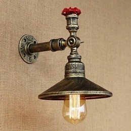 Retro Restaurant Edison Industrial Hoses Pojedyncza Głowica Ozdobna Lampa Ścienna