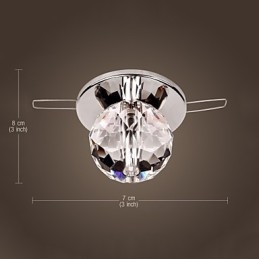 Nowoczesny współczesny kryształowy mini styl chromowany metalowy montaż podtynkowy