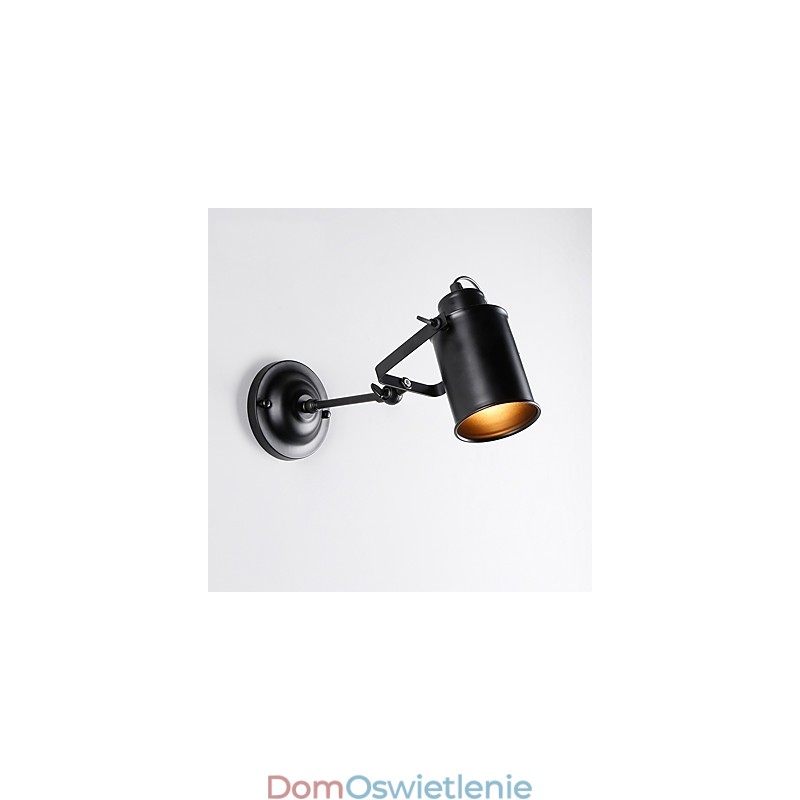 Vintage Black Metal Loft Kinkiet Salon Jadalnia Korytarz Kawiarnia Bary Bar Lampa ścienna