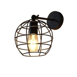Cegły Pusta Okrągła Żelazna Lampa Ścienna Głupia Czarna Amerykańska Dekoracja Miecz Świetlny Lampa Na Ścianie