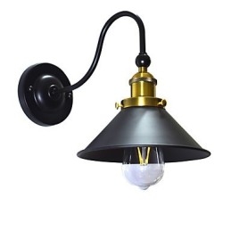 Kinkiet Kinkiety Ścienne Żelazo Ścienne Lampy Głupi Czarny Miecz Świetlny Lampa Na Ścianie