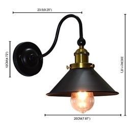Kinkiet Kinkiety Ścienne Żelazo Ścienne Lampy Głupi Czarny Miecz Świetlny Lampa Na Ścianie