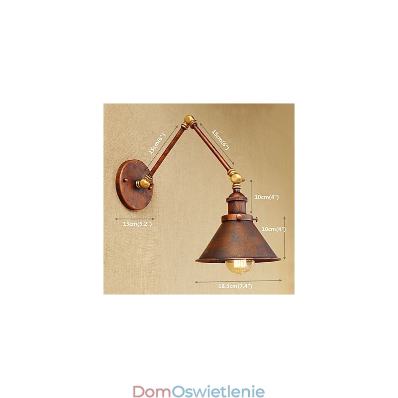 Kinkiet Mosiężny Vintage Industrial Kinkiet Światło Oświetlenie domowe Dekoracja wnętrz Kinkiet