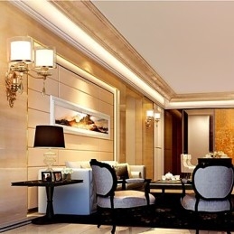 Nowoczesna, współczesna, galwanizowana cecha ochrony oczu, kinkiety ścienne z oświetleniem otoczenia, kinkiet