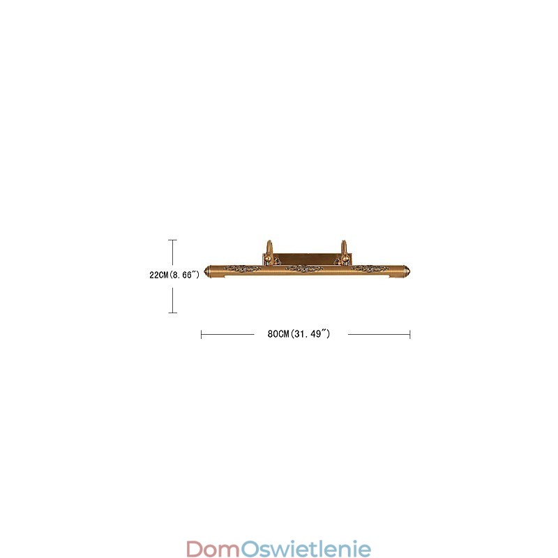 Lampa lustrzana 80CM 1Tradycyjna zabytkowa antyczna mosiężna cecha