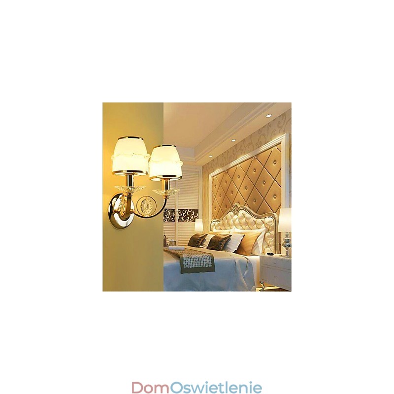 Nowoczesna, współczesna, galwanizowana cecha do kryształowego ramienia obrotowego, ochrona oczu, oświetlenie otoczenia, kinkiety ścienne, ściana