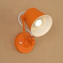 Malowana stalowa lampa ścienna Dumb Black American Coffee Decoration Retro lampa ścienna Lightsaber Lamp na ścianie