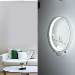 Lampa ścienna do sypialni Lampa nocna i kreatywna osobowość nowoczesnej minimalistycznej okrągłej lampy ściennej do korytarza