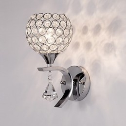 Max Crystal Modern Contemporary Galwanizowana cecha dla kryształowego światła otoczenia Kinkiety ścienne Kinkiet