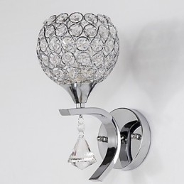 Max Crystal Modern Contemporary Galwanizowana cecha dla kryształowego światła otoczenia Kinkiety ścienne Kinkiet