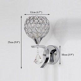 Max Crystal Modern Contemporary Galwanizowana cecha dla kryształowego światła otoczenia Kinkiety ścienne Kinkiet