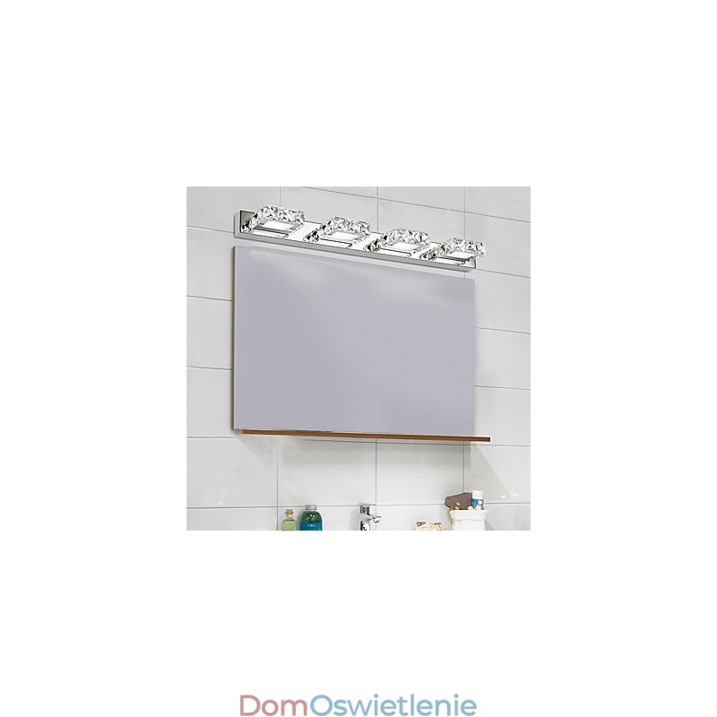 Lampa łazienkowa do makijażu, kryształowe lustro do makijażu, 4 światła, oświetlenie łazienkowe i sypialniane