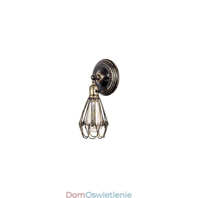Kinkiety ścienne Vintage Indoor Angle Adjustable Metal Wall Light Retro Wire Cage Wall Lamp