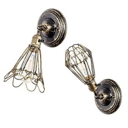 Kinkiety ścienne Vintage Indoor Angle Adjustable Metal Wall Light Retro Wire Cage Wall Lamp