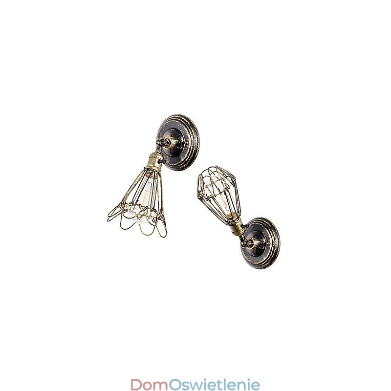 Kinkiety ścienne Vintage Indoor Angle Adjustable Metal Wall Light Retro Wire Cage Wall Lamp