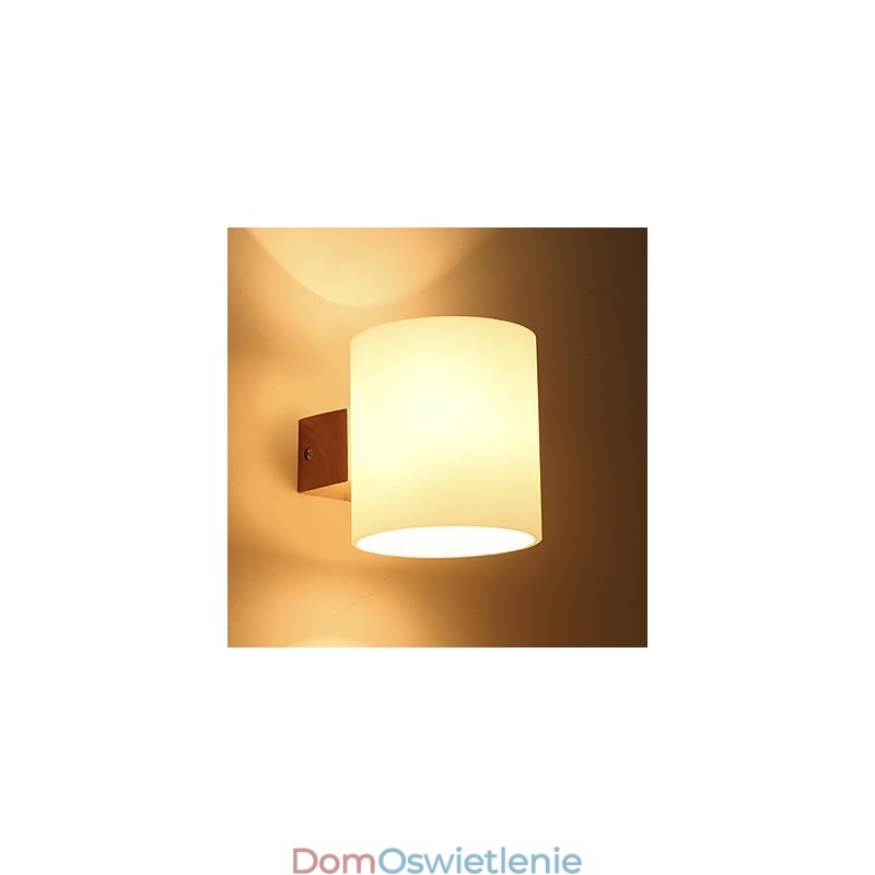 Nowość w stylu wiejskim dla miniaturowego stylu ochrony oczu Downlight kinkiety ścienne lampa ścienna z bali drewna sypialnia lampka nocna