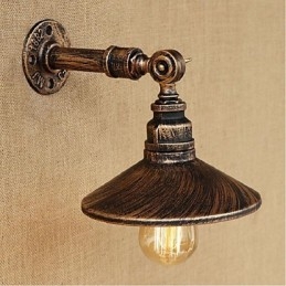 Kinkiet ścienny w stylu industrialnym Nordic Water Pipe Wall Light Brown Ancient