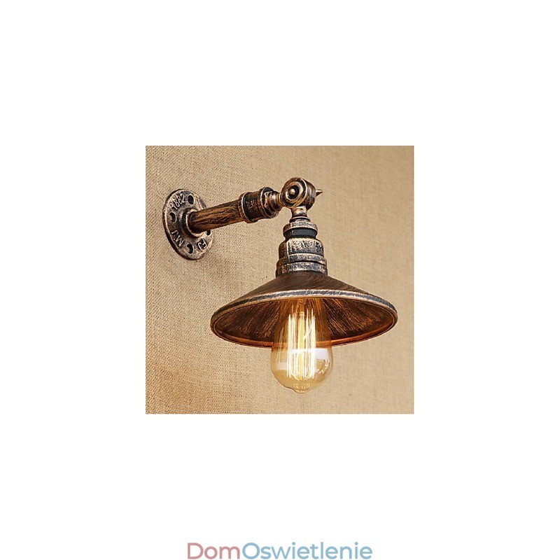 Kinkiet ścienny w stylu industrialnym Nordic Water Pipe Wall Light Brown Ancient