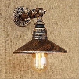 Kinkiet ścienny w stylu industrialnym Nordic Water Pipe Wall Light Brown Ancient