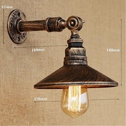 Kinkiet ścienny w stylu industrialnym Nordic Water Pipe Wall Light Brown Ancient
