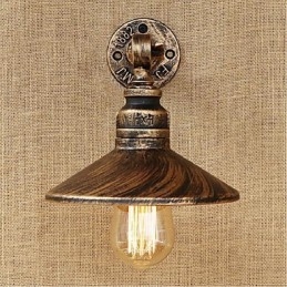 Kinkiet ścienny w stylu industrialnym Nordic Water Pipe Wall Light Brown Ancient
